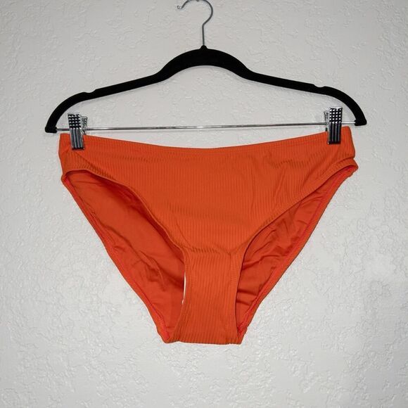 NWT Andie Siren Orange Bikini Rib Bottom Size Large - Picture 1 of 4